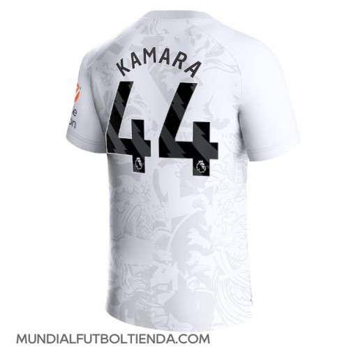 Camiseta Aston Villa Boubacar Kamara #44 Segunda Equipación Replica 2023-24 mangas cortas